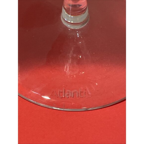 Vintage Atlantis Crystal Stemware Piano Water Goblet Hand Made 9.5" Tall - Picture 6 of 9